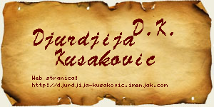 Đurđija Kušaković vizit kartica
